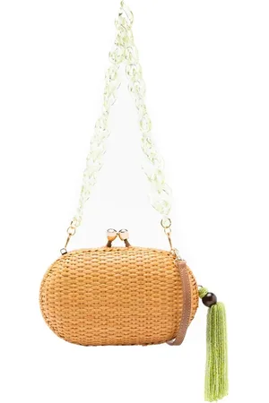 SERPUI Bolsa Olivine con detalle de borlas