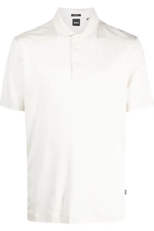 HUGO BOSS Playera tipo polo manga corta con parche del logo