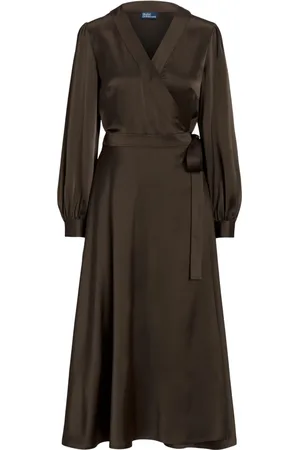 Ralph Lauren Vestido midi de satén