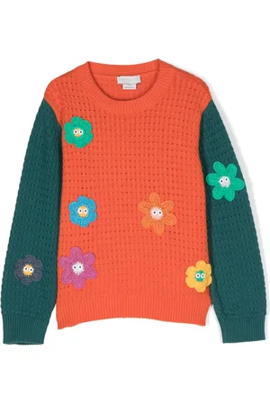 Stella McCartney Suéter con bordado floral y diseño color block