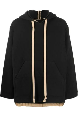 UMA WANG Hoodie capitonada con cordones