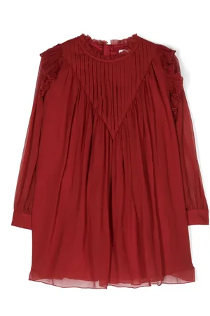 Chloé Vestido de seda acampanado manga larga