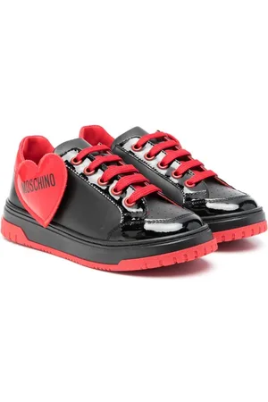 Moschino Tenis con agujetas y parche del logo