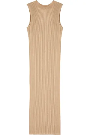 Jil Sander Vestido midi tejido de canalé