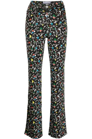 Paco rabanne Pantalones rectos con tiro alto