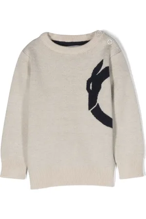 Trussardi Suéter tejido en intarsia con cuello redondo