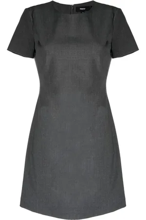 THEORY Vestido con cuello redondo manga corta