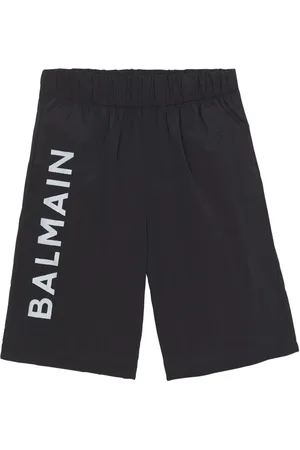 Balmain Shorts de playa con logo estampado