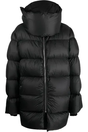 Rick Owens Abrigo capitonado con cuello de tortuga