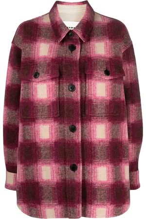 Marant Etoile Abrigo Harveli con cuadros estampados