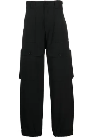 Msgm Pantalones anchos con tiro alto