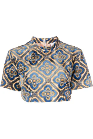 Etro Top corto con estampado abstracto