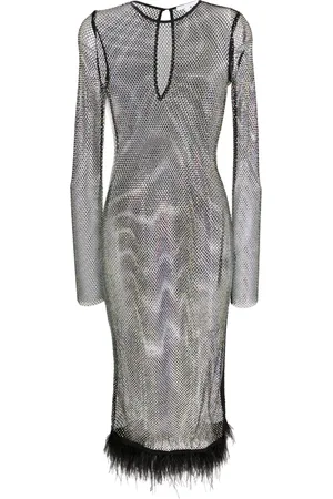 Patrizia Pepe Vestido midi con detalles de strass