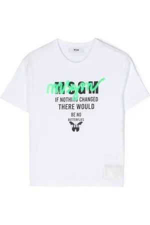 Msgm Playera con logo estampado