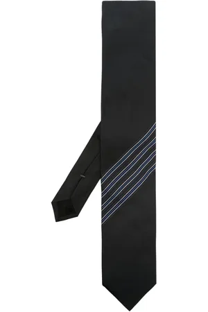Lanvin Corbata de seda con detalle de grosgrain