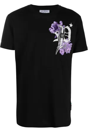 Philipp Plein Playera con estampado gráfico y cuello redondo