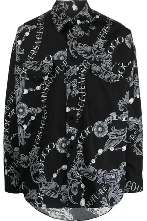 VERSACE Camisa con estampado Chain Couture