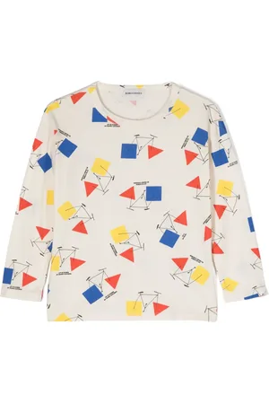 Bobo Choses Playera con cuello redondo y estampado geométrico