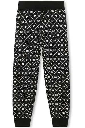 Sonia Rykiel Enfant Joggers tejidos con monograma en intarsia
