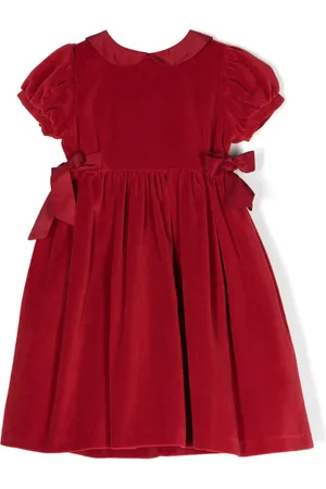 SIOLA Vestido de terciopelo con detalle de moño
