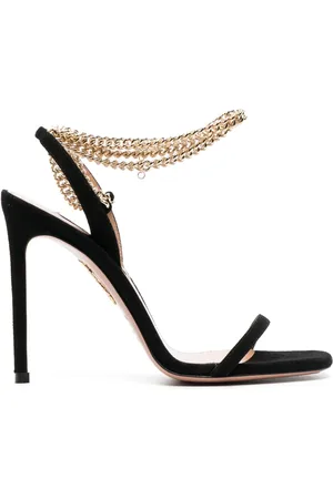 Aquazzura Zapatillas con detalle de cadena y tacón de 116mm