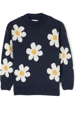 Bobo Choses Suéter tejido con motivo Boke Flower en intarsia