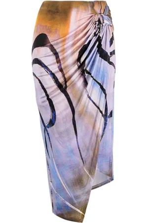 Louisa Ballou Falda midi con diseño asimétrico