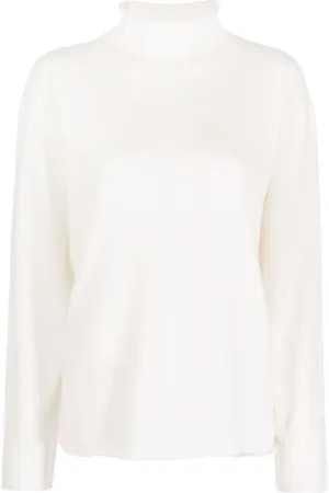 Jil Sander Suéter de cachemira con cuello doblado