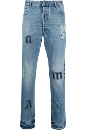 Palm Angels Jeans rectos con parche del logo