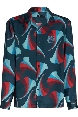 Etro Camisa bowling de seda con estampado floral
