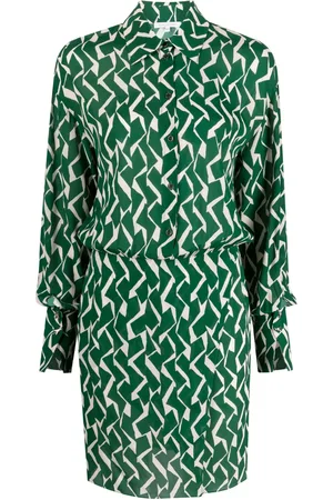 Patrizia Pepe Vestido camisero con estampado gráfico