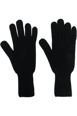 Barrie Guantes de cachemira tejido de intarsia