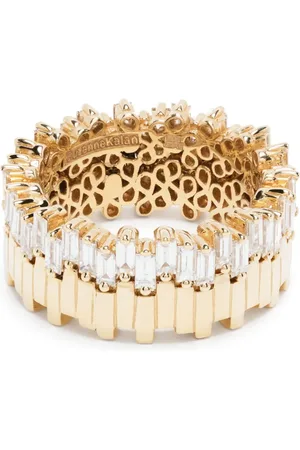Suzanne Kalan Anillo Stacker Eternity en oro amarillo de 18kt con diamantes