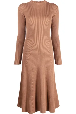 Moncler Vestido midi con aplique del logo