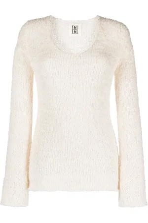 By Malene Birger Top manga larga con cuello redondo