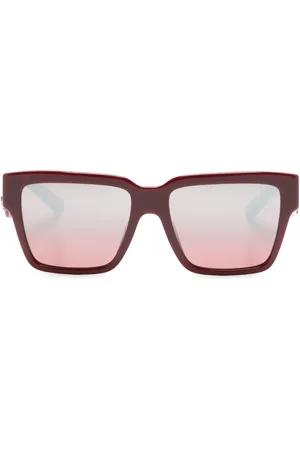 Dolce & Gabbana Lentes de sol con armazón rectangular y placa del logo
