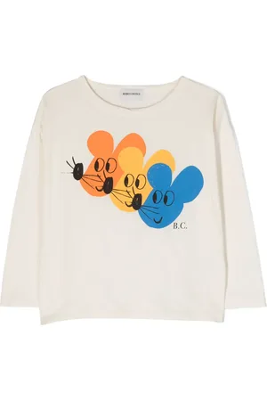 Bobo Choses Playera manga larga con ratón estampado