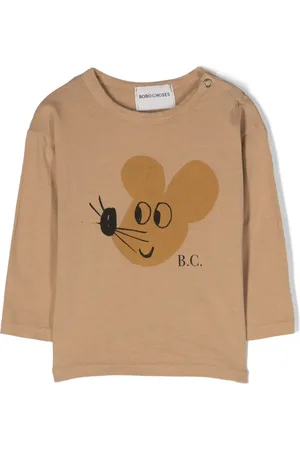 Bobo Choses Playera manga larga con ratón estampado