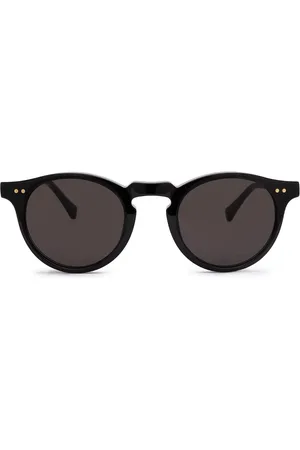 Nialaya Lentes de sol con armazón redonda y logo estampado
