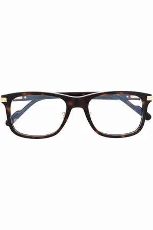 Cartier Lentes de sol con armazón cuadrada estilo carey
