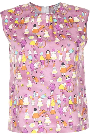 CHANEL Camiseta con estampado gráfico 2001