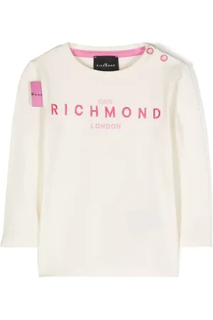 John Richmond Playera manga larga con logo bordado