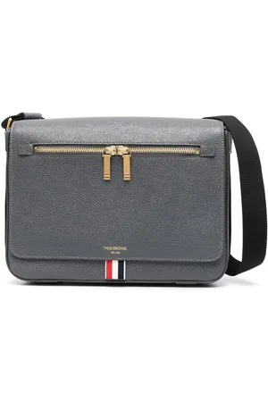 Thom Browne Bolsa tipo mensajero con letras del logo
