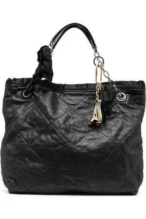 Lanvin Bolsa de mano con capitonado de rombos y dije Torre Eiffel 2010