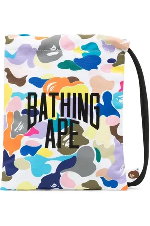A Bathing Ape Bolsa de mano con logo estampado
