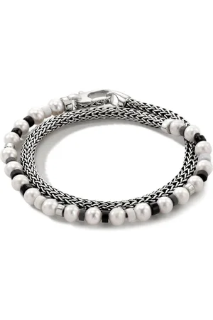 John Hardy Pulsera en plata de ley con perlas