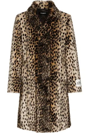 Dolce & Gabbana Abrigo texturizado con estampado de leopardo