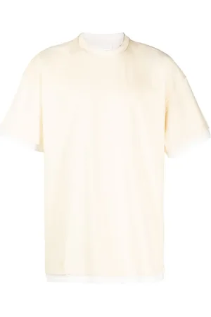 Jil Sander Playera con diseño de dos tonos y logo estampado