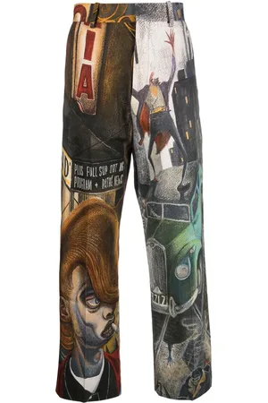 Charles Jeffrey Loverboy Pantalones rectos con estampado gráfico
