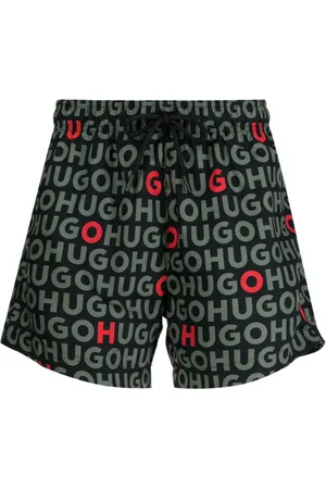 HUGO BOSS Shorts de playa con logo estampado